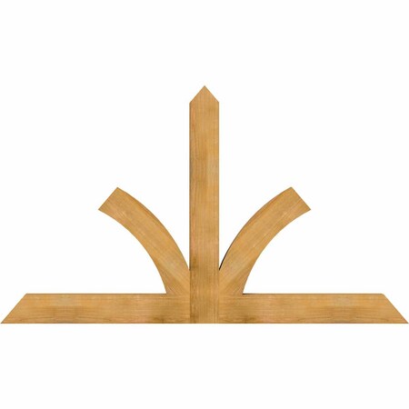 Ekena Millwork Richland Rough Sawn Timber Gable Bracket, Western Red Cedar, 84"W x 49"H x 4"D x 6"F, 14/12 Pitch GBW084X49X0406RIC00RWR
